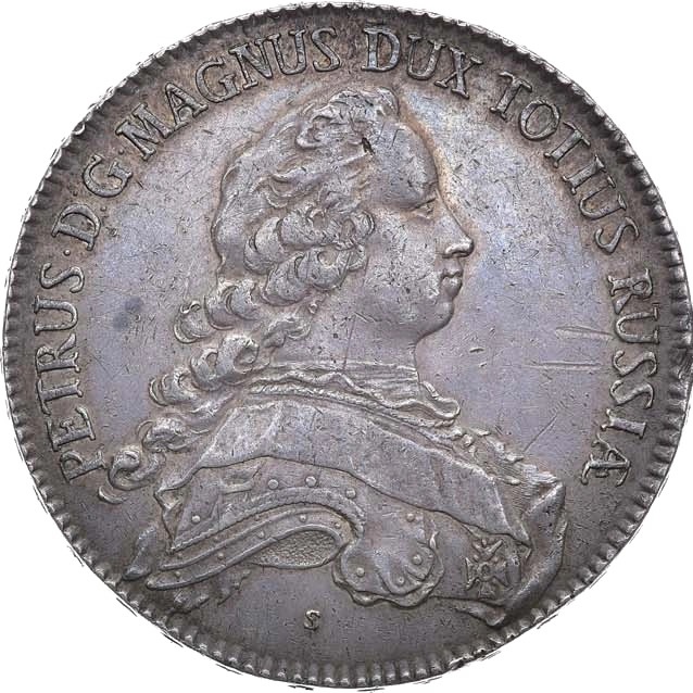 Аверс: Альбертусталер 1753 года S–P