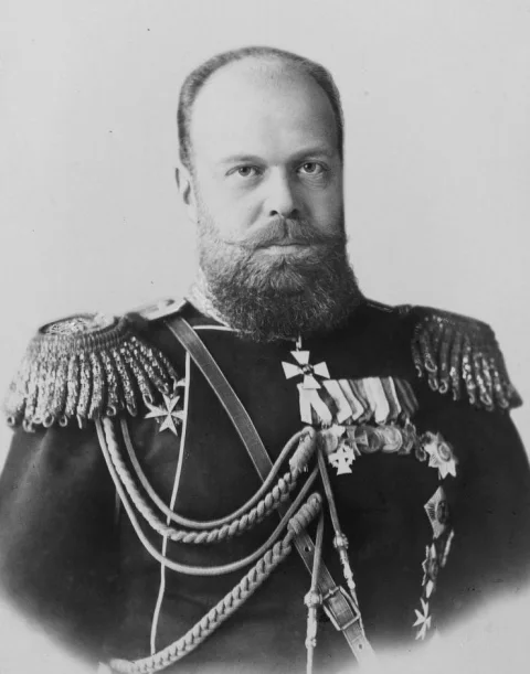 Портрет правителя эпохи — Александр III; вместо фотографии: 1/4 копейки 1881–1893